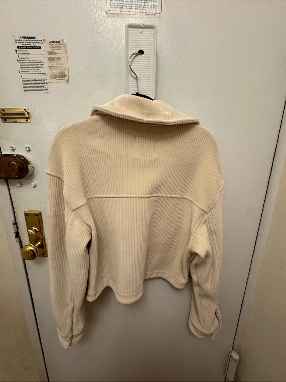 Abercrombie & Fitch Cream Corduroy Shacket Jacket - Picture 3 of 5